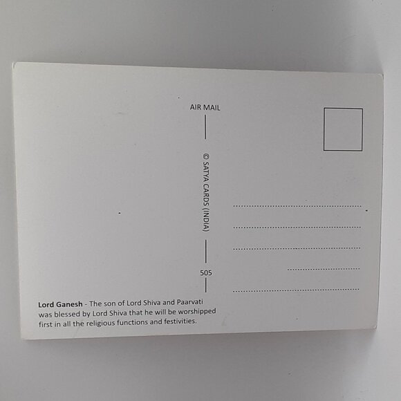 One Free With Tapestry OR Book Ganesh Hindu Satya Card Postcard Photo Frame Art - Picture 3 of 4